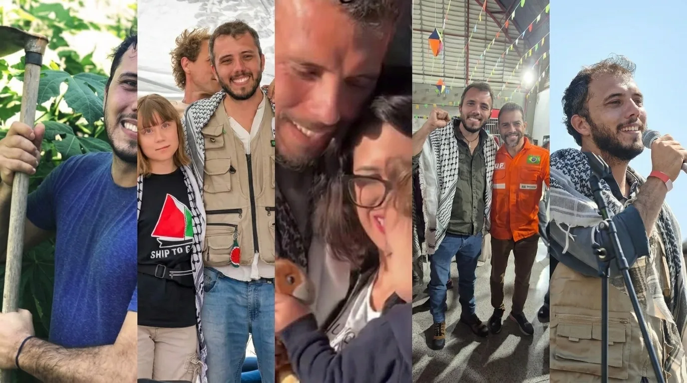 Thiago Ávila durante atividade da campanha
